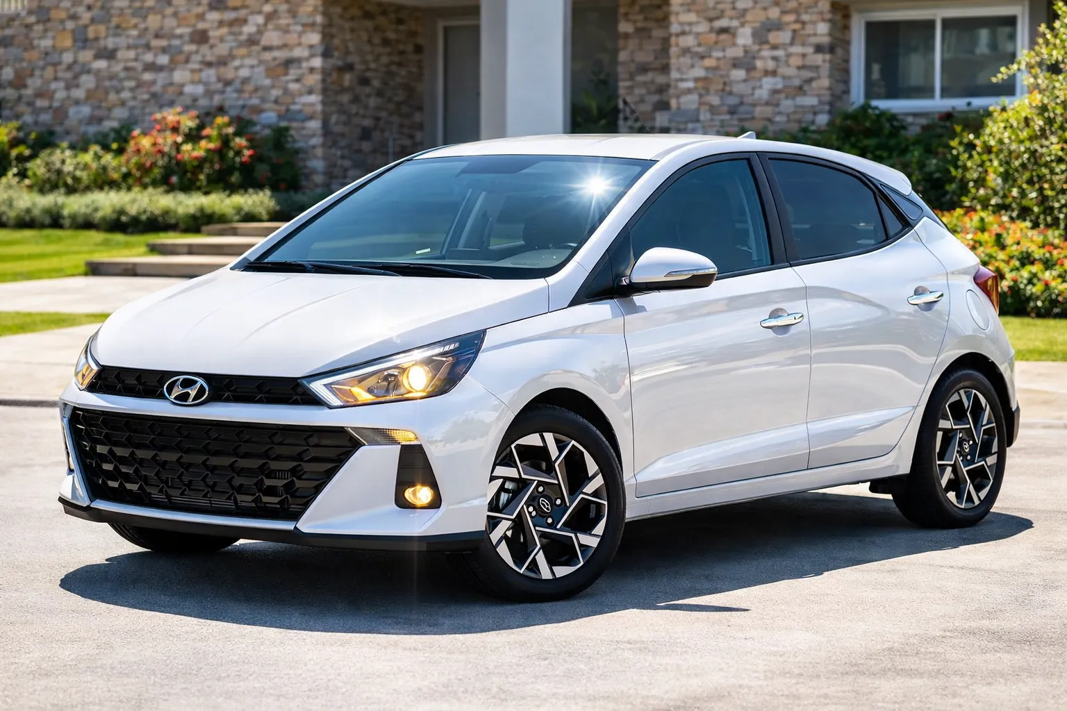 Hyundai HB20 hatch 1.0 Flex manual 2023 seminovo em vista frontal
