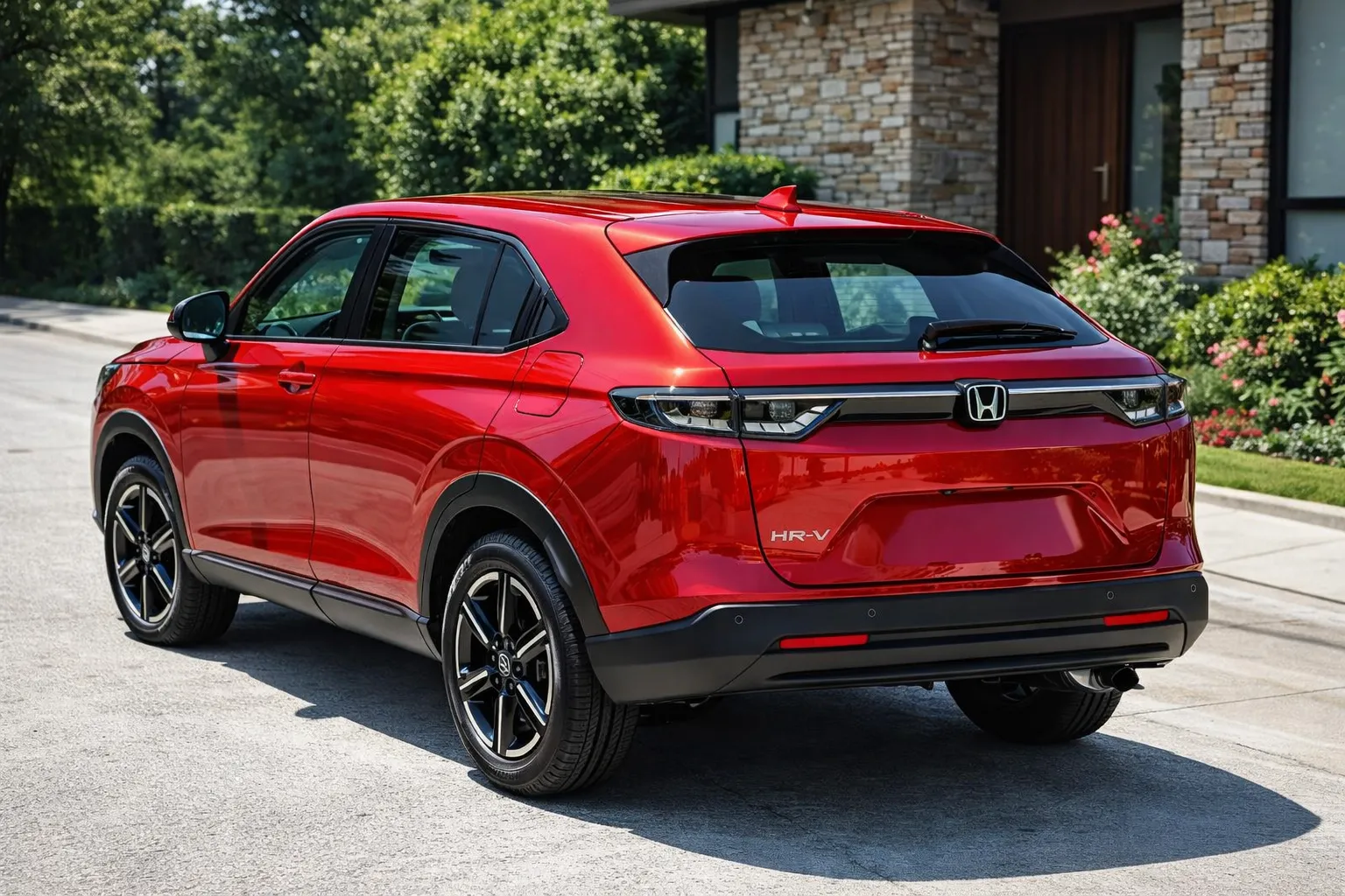 Honda HR-V em rua residencial iluminada