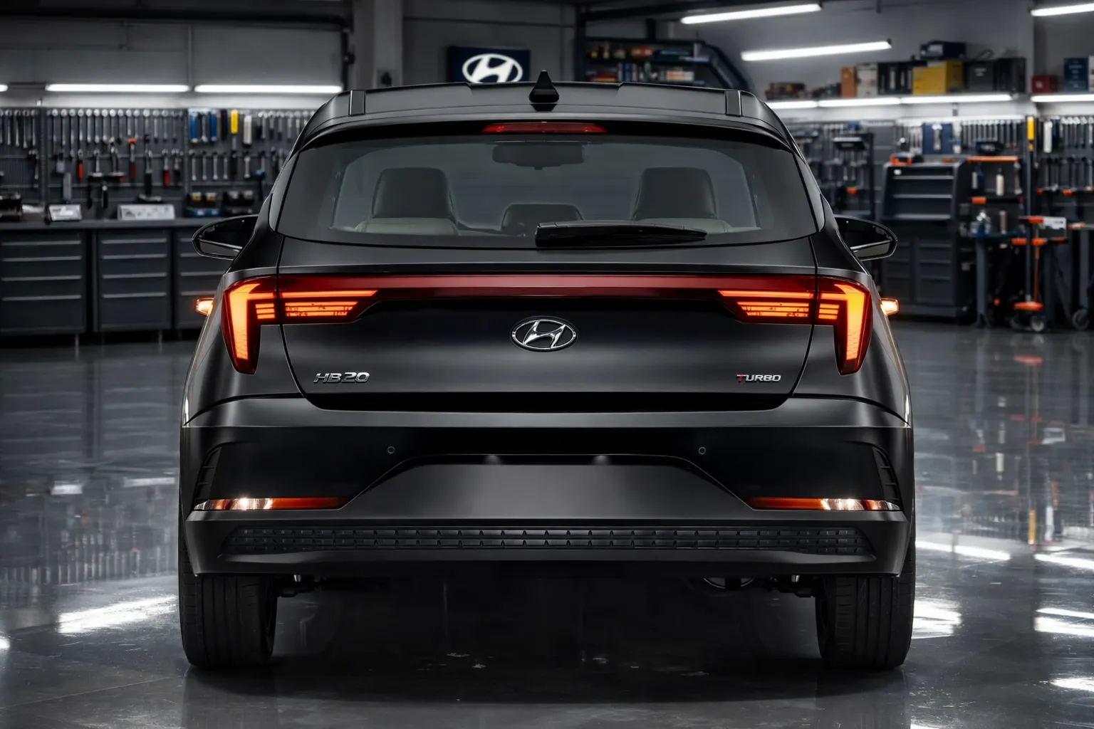 HB20 Turbo em área técnica