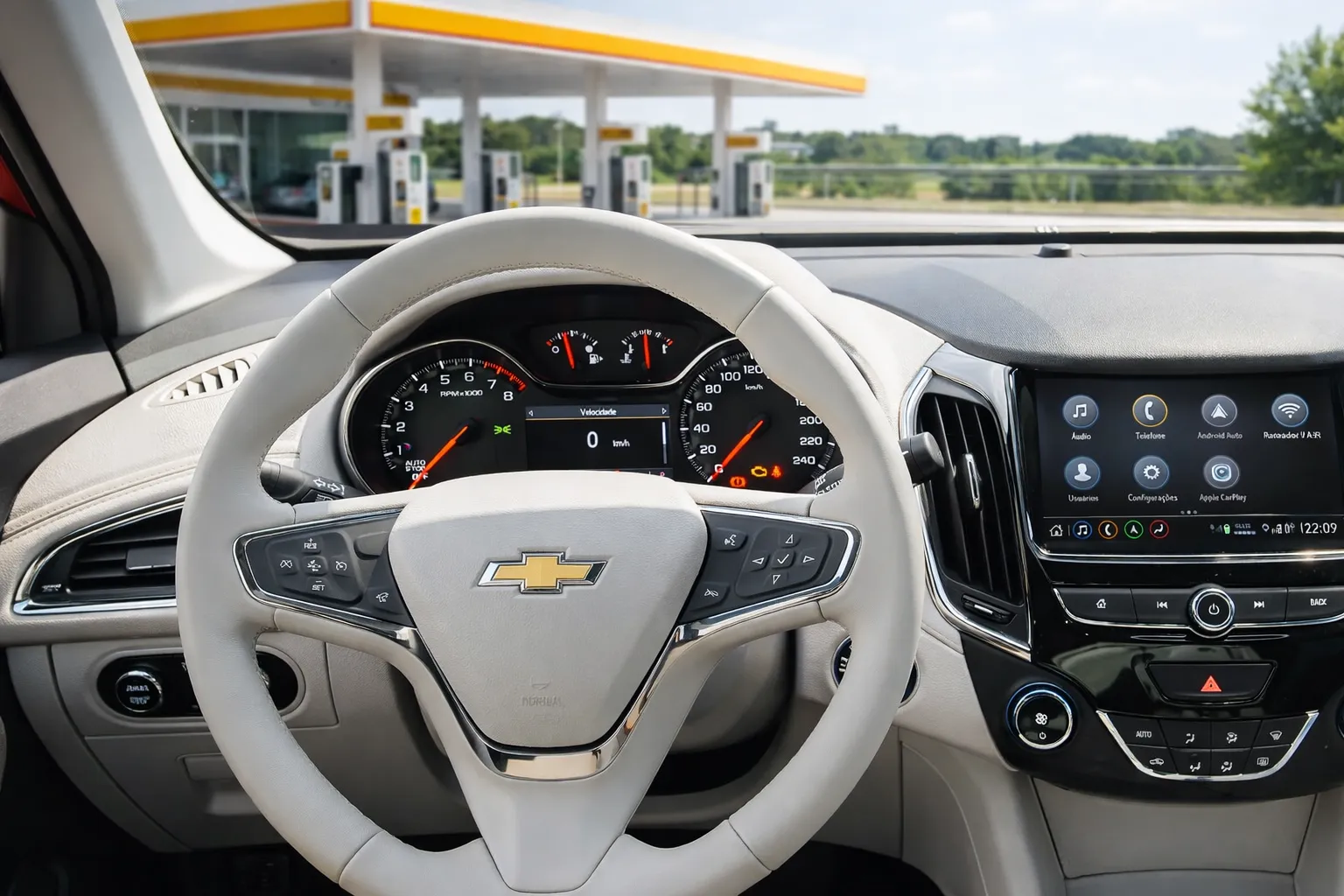 Interior detalhado do Chevrolet Cruze 2023