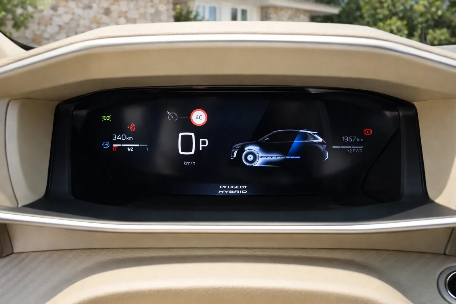 Interior digital display do Peugeot 2008