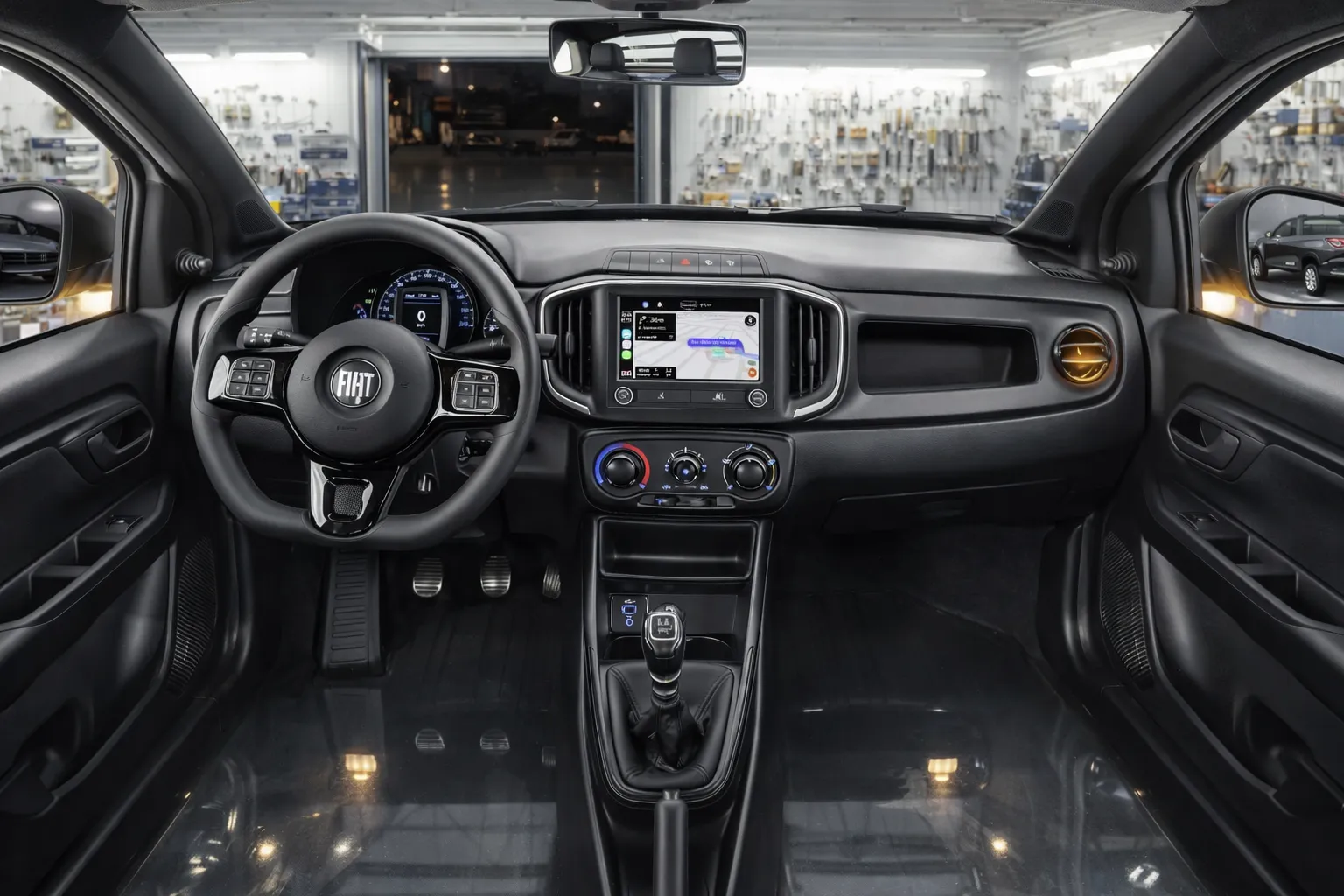 Interior do Fiat Strada Endurance 2023