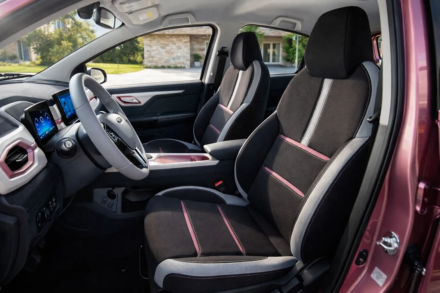 Cabine do JAC E-JS1 2026 em visual elegante