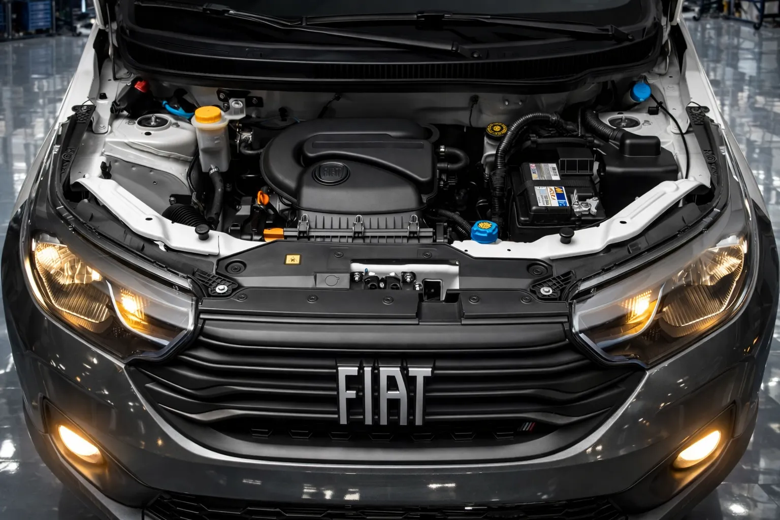 Motivo automotivo no ateliê de noite