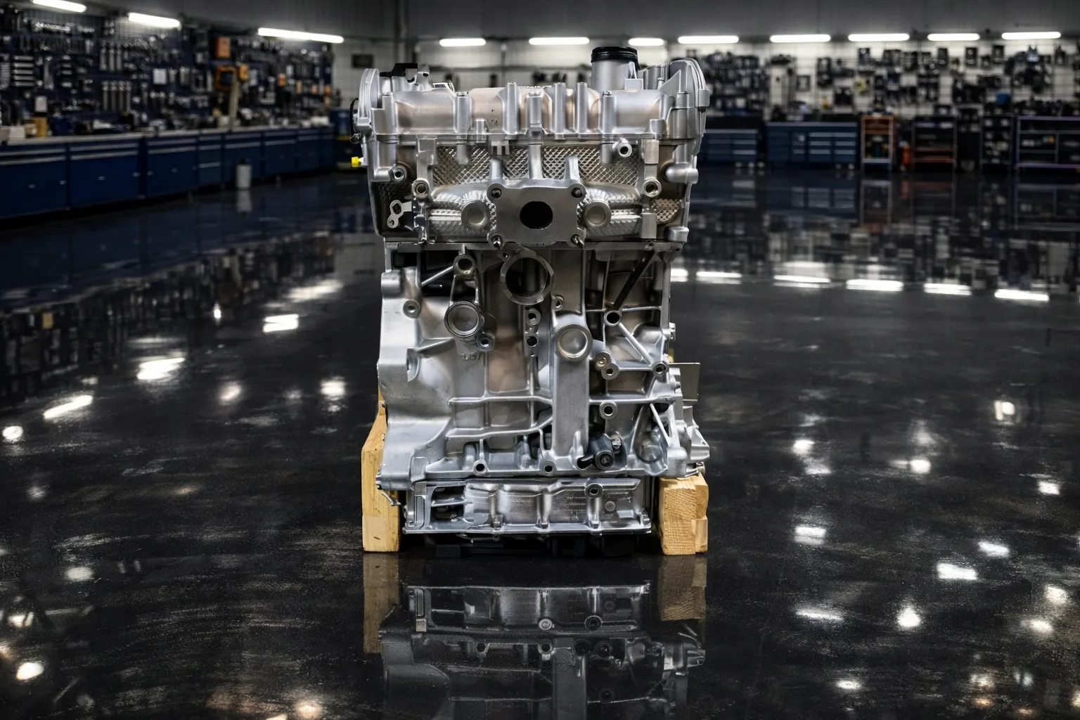 Motor de Polo em oficina à noite