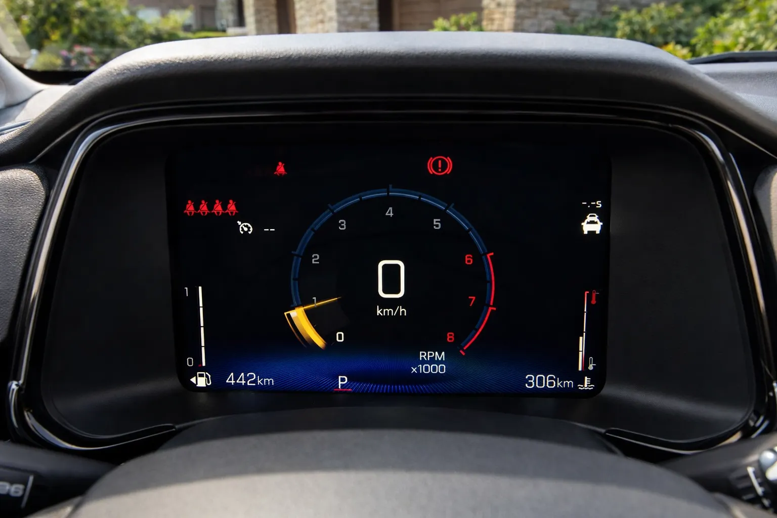 Painel digital do Chevrolet Tracker