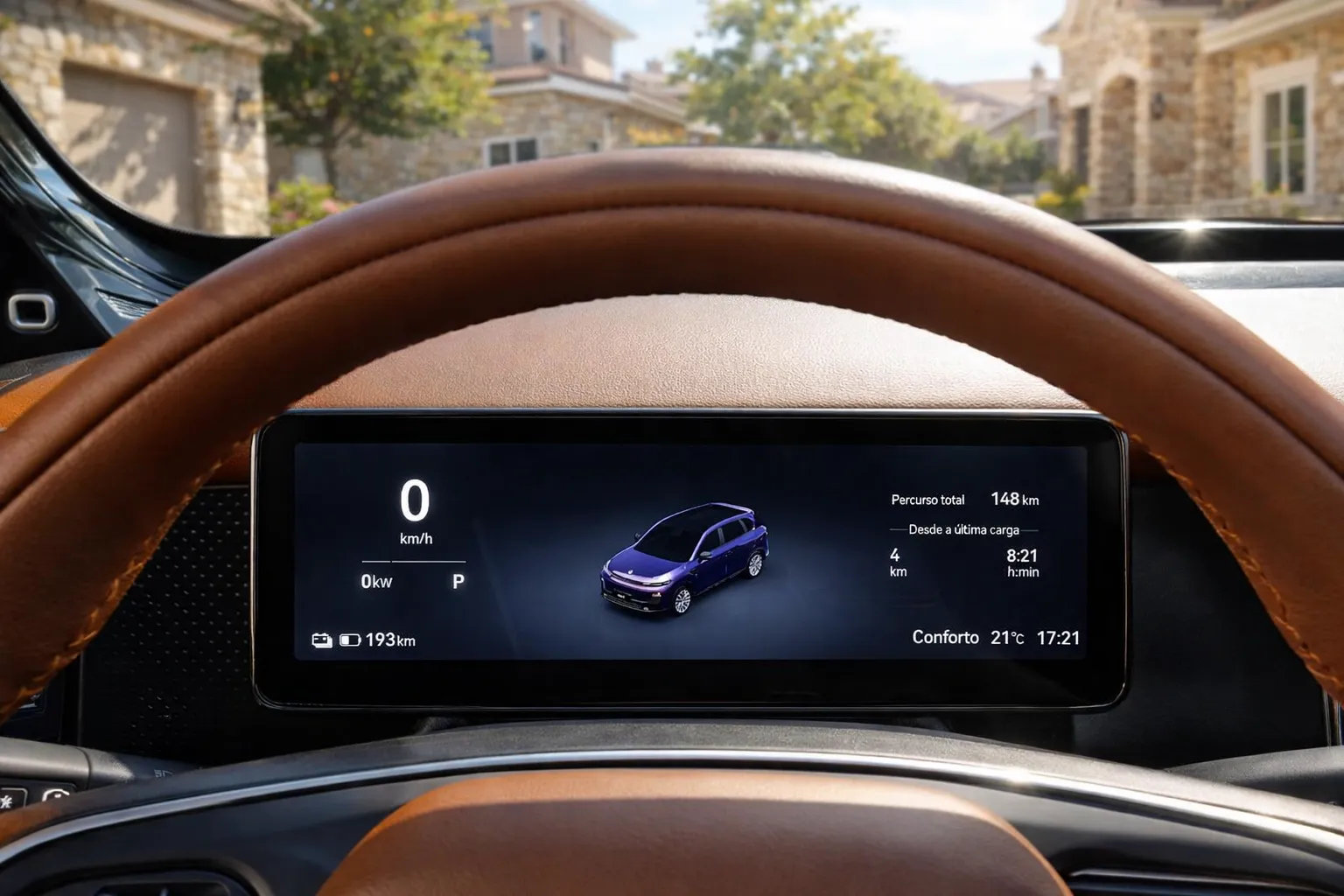 Painel digital do Leapmotor B10