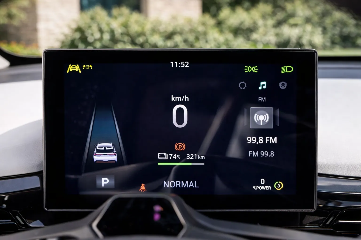 Painel digital do MG4 Comfort