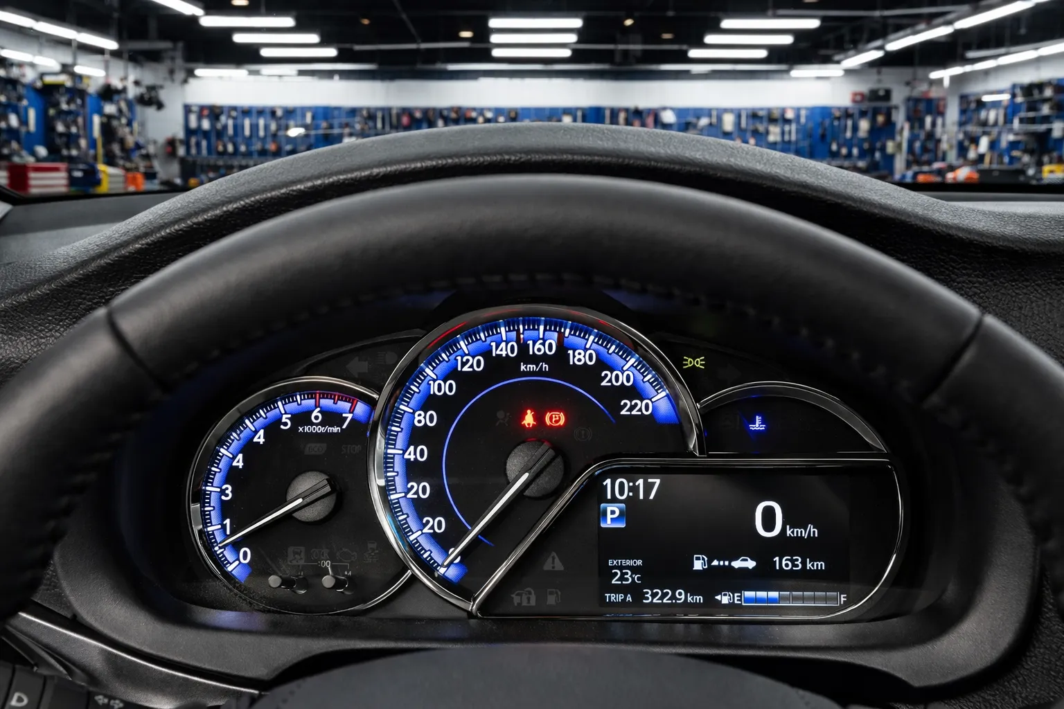 Painel digital do Toyota Yaris 2023