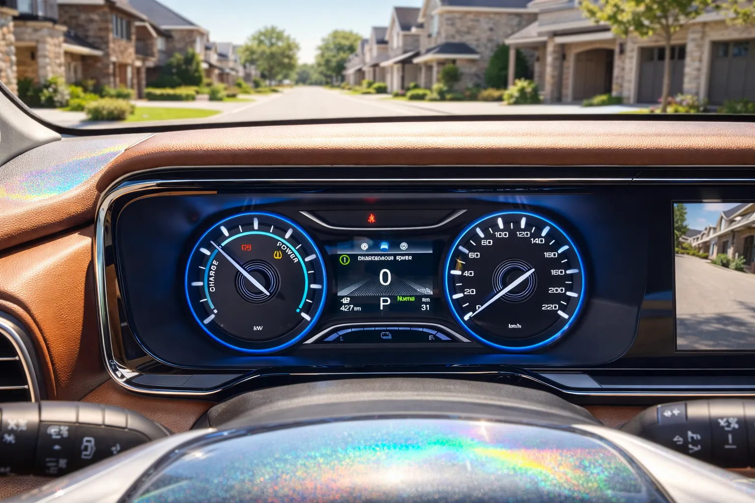 Painel digital em bairro residencial