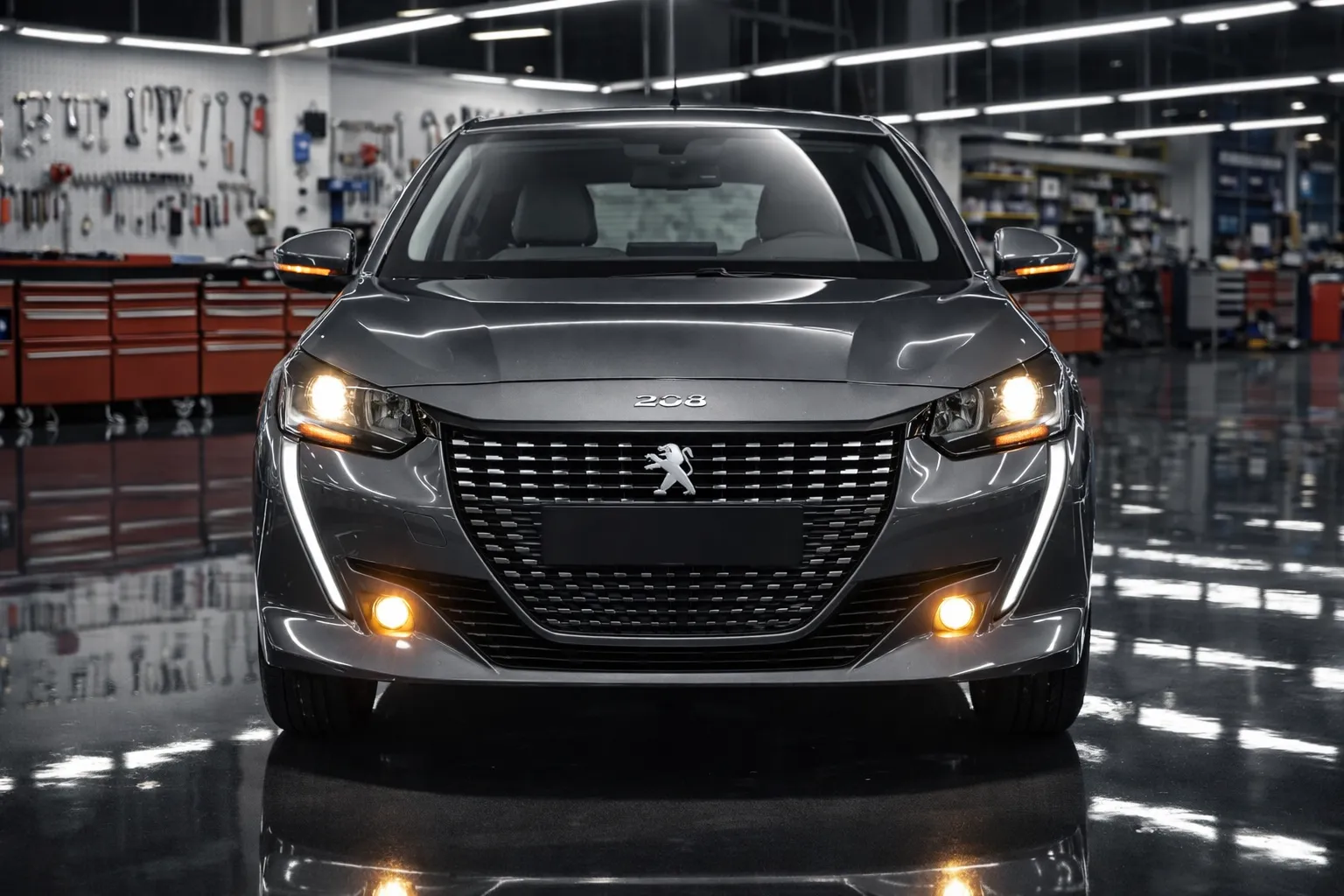 Peugeot 208 em oficina técnica