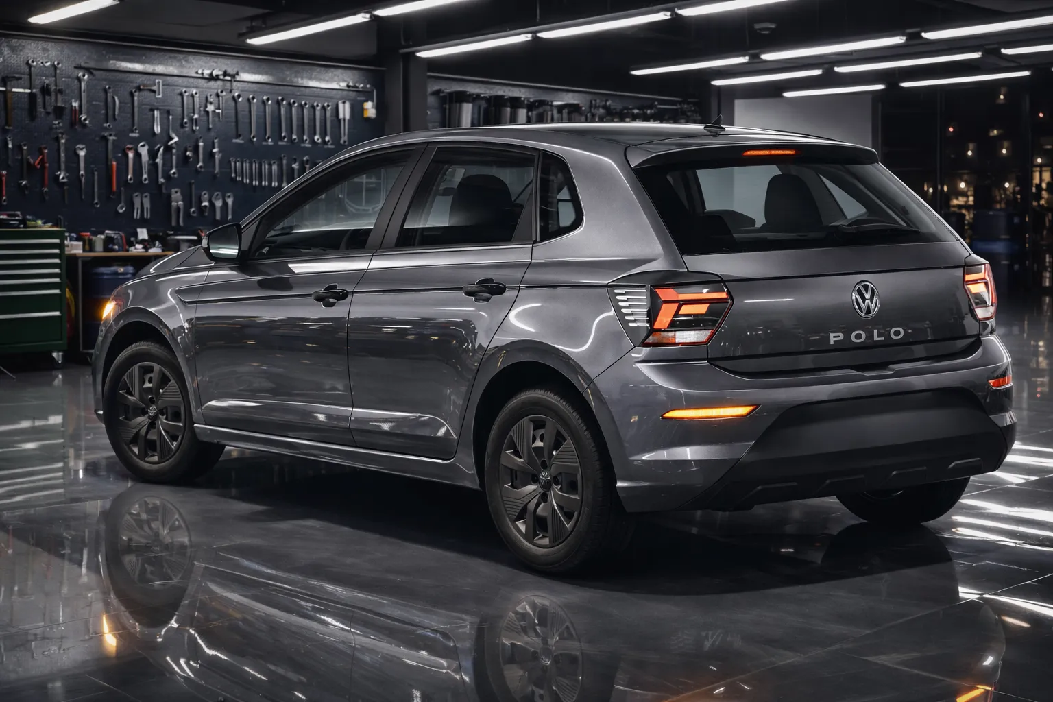 Polo 2023 em oficina iluminada 1