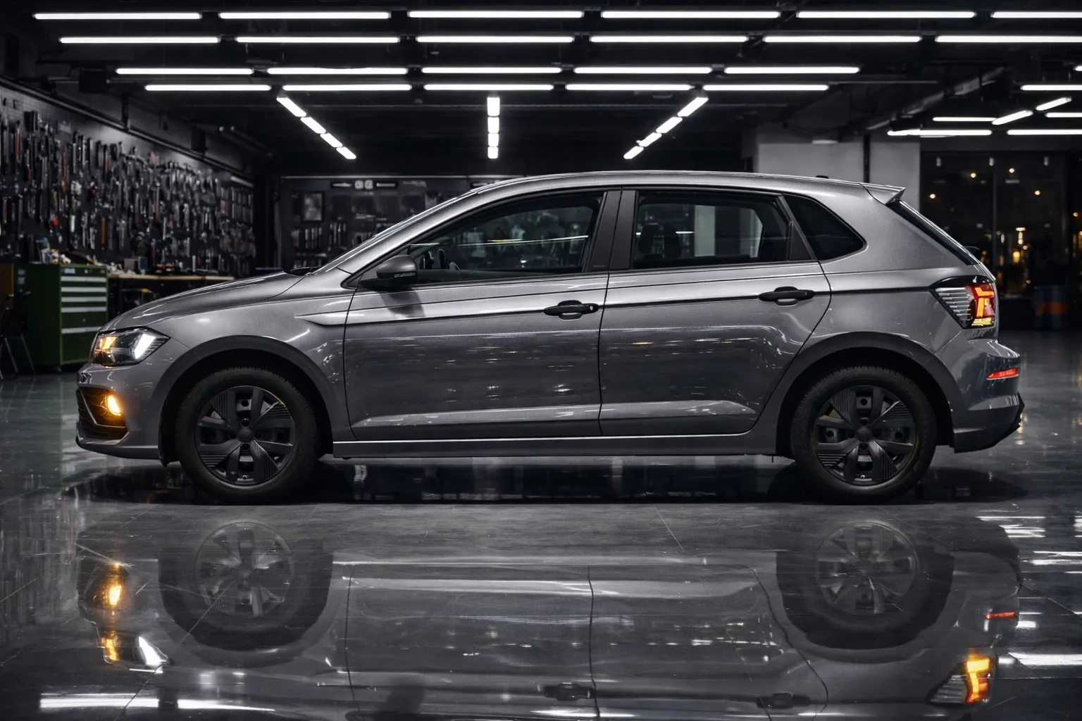 Polo 2023 em oficina iluminada 2