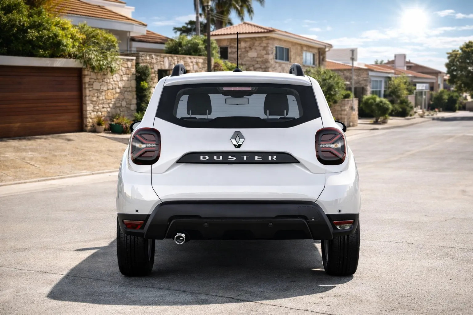 Vista traseira Renault Duster