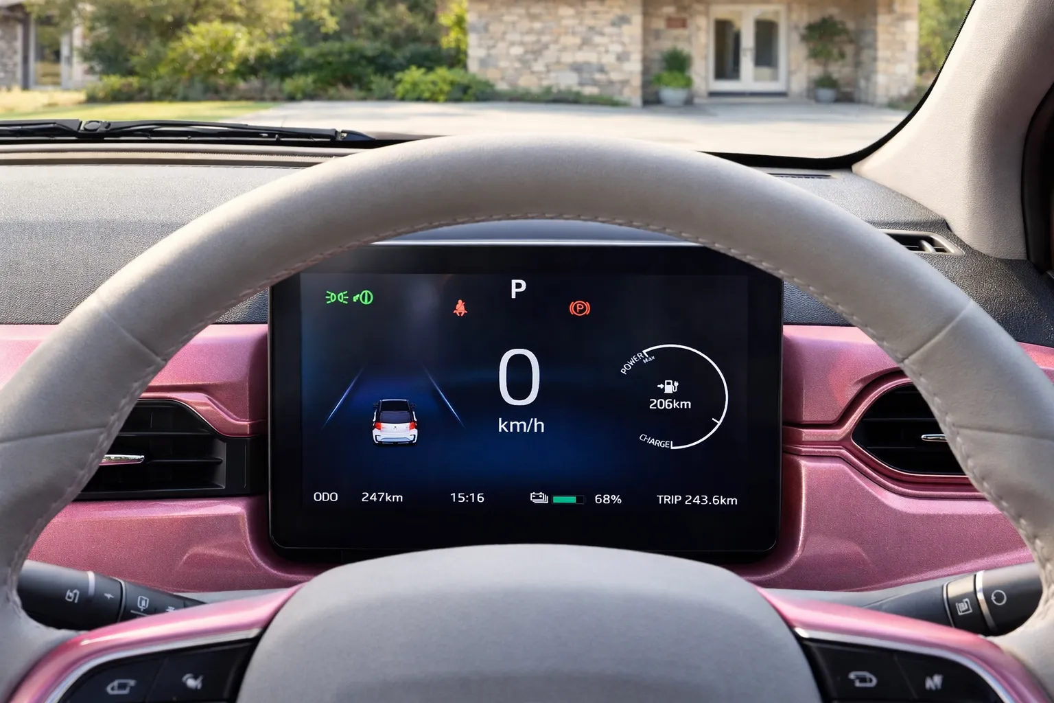 Painel digital do JAC E-JS1 2026