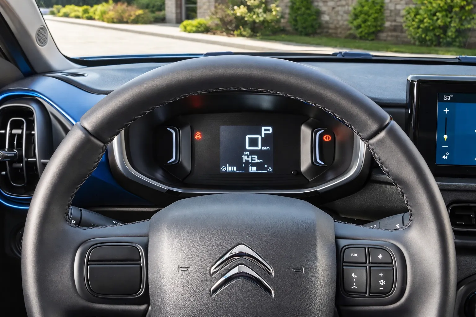 Volante e painel do Citroën C3