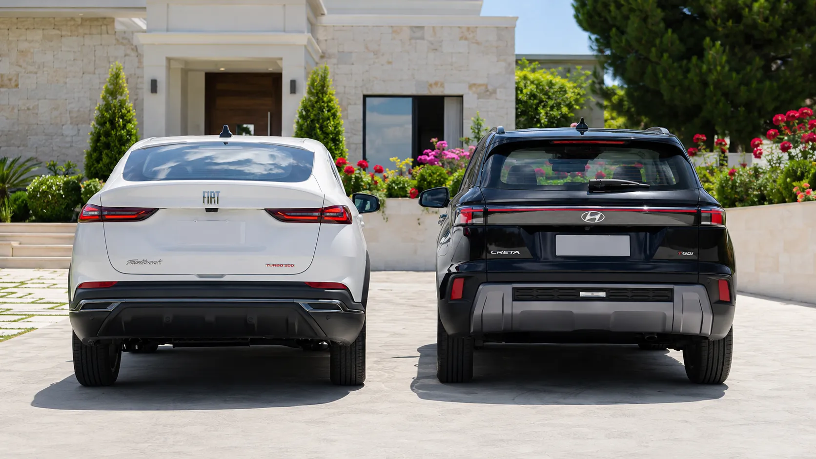Comparativo PCD Fiat Fastback 1.0 Turbo CVT7 vs Hyundai Creta Action 1.0 Turbo AT6 2026: passivo técnico, espaço e seminovo