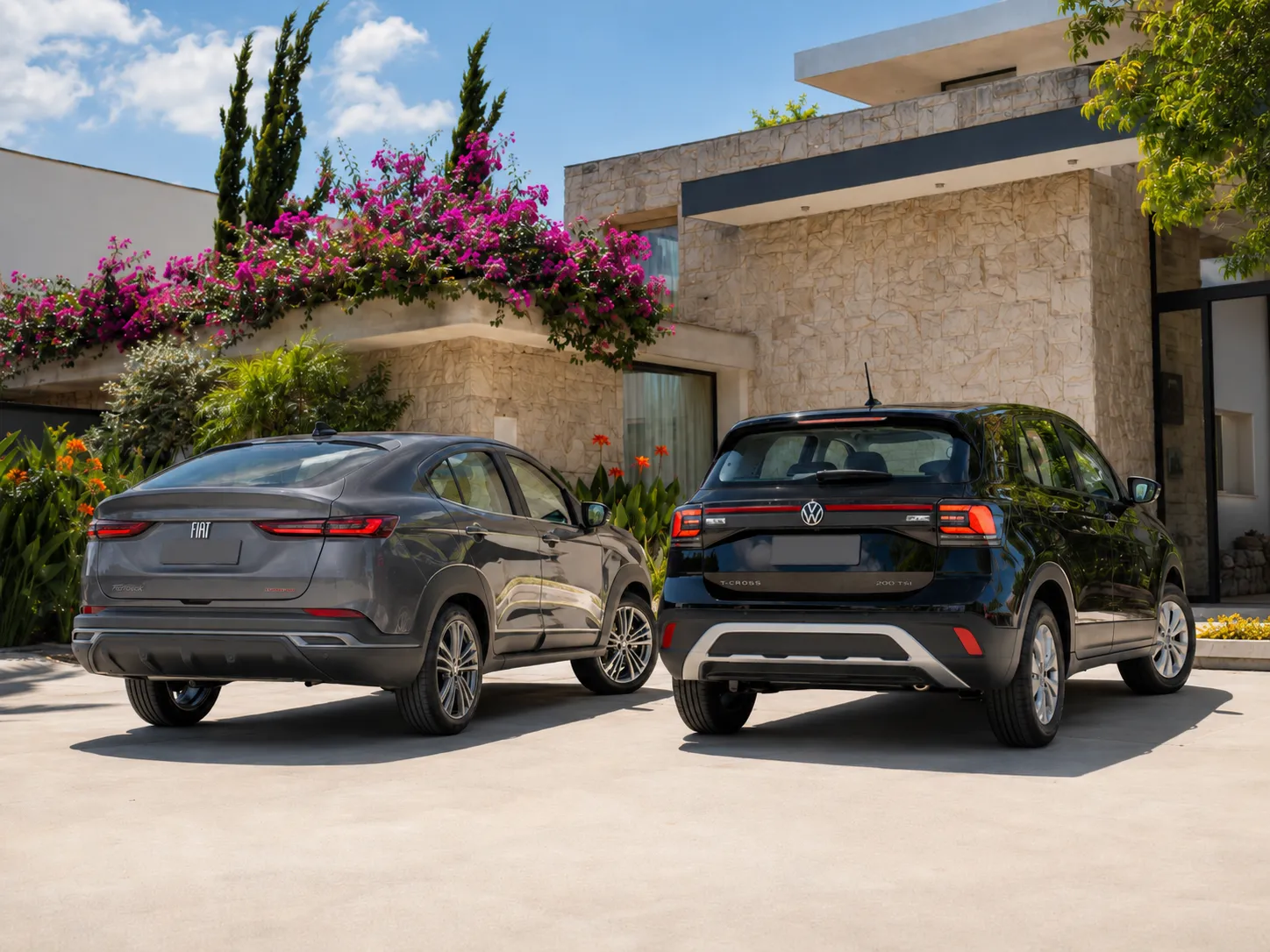Comparativo PCD Volkswagen T-Cross Sense 1.0 TSI vs Fiat Fastback 1.0 Turbo CVT 2026