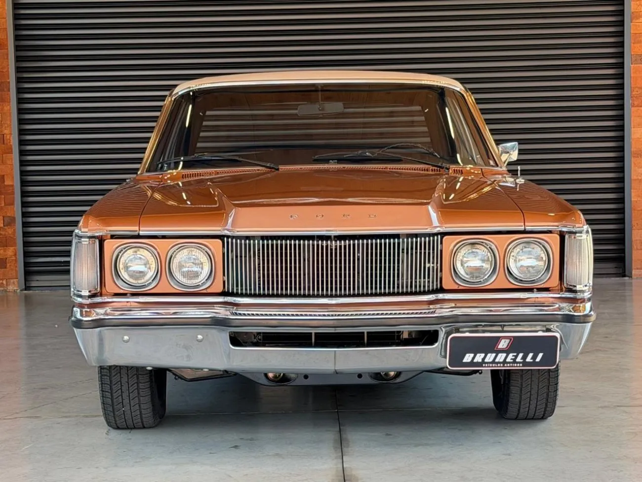 Originalidade Ford Galaxie LTD 1976 carro clássico Bronze Lancer motor Ford V8