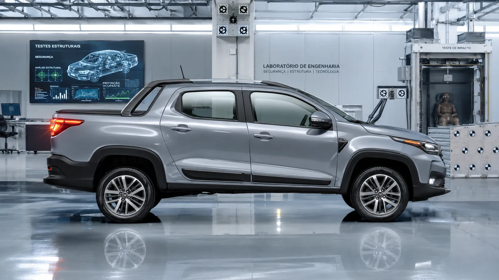 Fiat Strada Volcano CVT 2027 PCD: segurança estrutural revela o que realmente protege na colisão