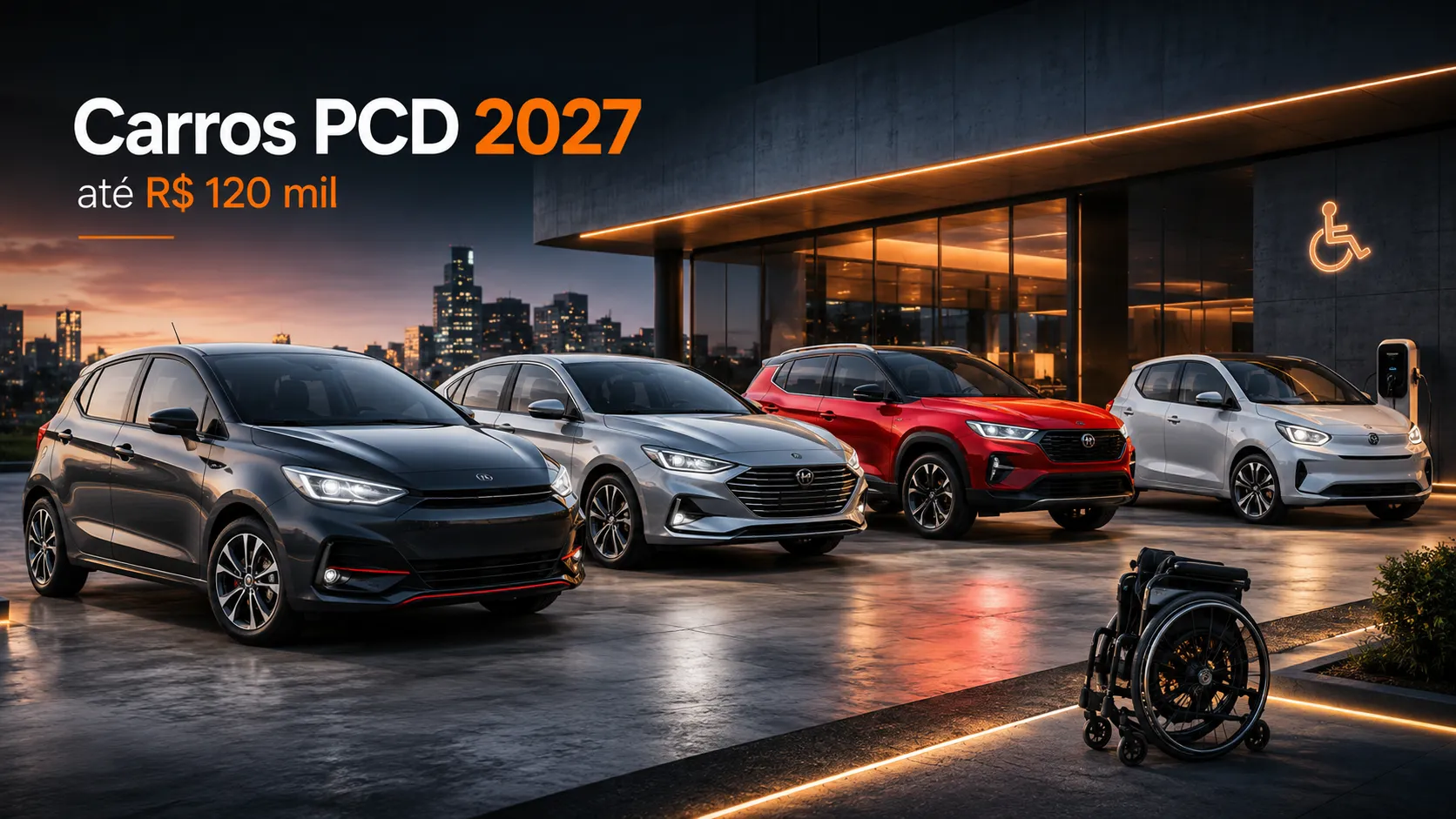 Carros PCD 2027 até R$ 120 mil: preços, isenções, seguro e financiamento